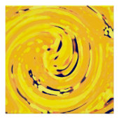 Abstracte gele cirkel perfect poster (Voorkant)