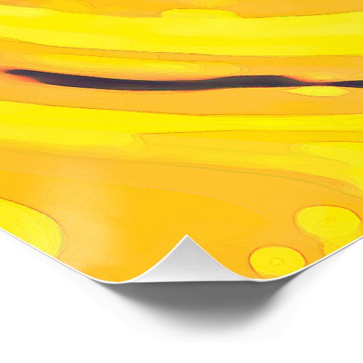 Abstracte gele cirkel perfect poster (Hoek)