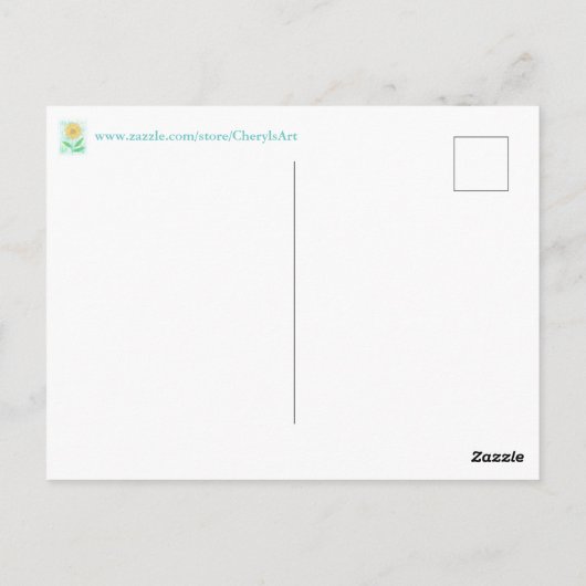 Abstracte gele Daisy Briefkaarten (Achterkant)