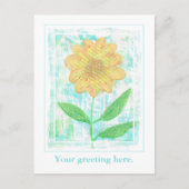 Abstracte gele Daisy Briefkaarten (Voorkant)