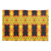 Abstracte gele en bruine Kaleidoscoop kunst Kussensloop (Achterkant)