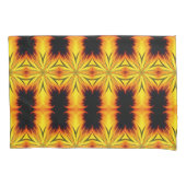 Abstracte gele en bruine Kaleidoscoop kunst Kussensloop (Voorkant)