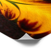 Abstracte gele en bruine Kaleidoscoop kunst Poster (Hoek)