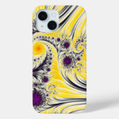 Abstracte gele fractale kunst Case-Mate iPhone case (Achterkant)