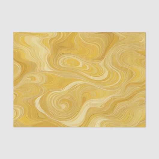 Abstracte gele golven tissuepapier (Voorkant)