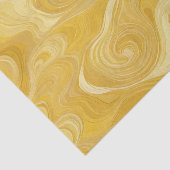 Abstracte gele golven tissuepapier (Detail)