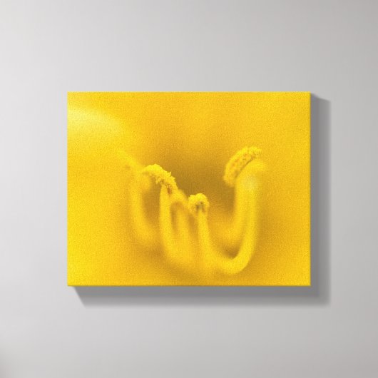 Abstracte Gele Hibiscus Bloem Canvas Afdruk (Voorkant)