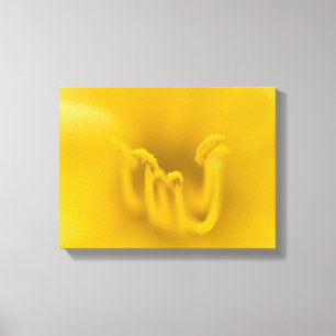 Abstracte gele hibiscus flower canvas afdruk
