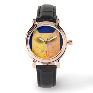 Abstracte gele kat kunst om te Draag Horloge