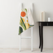 Abstracte gele lentbloemen sherpa deken (In situ)