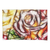 Abstracte Gele Licht Roos Artistieke Bloemengloed Kussensloop (Voorkant)