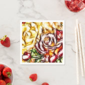 Abstracte Gele Licht Roos Artistieke Bloemengloed Servetten (Insitu)