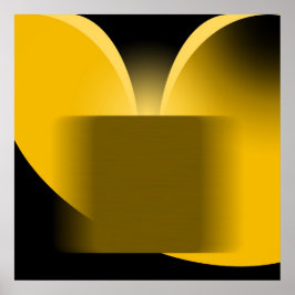 Abstracte gele luxe met zwarte AP0004 Poster