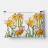 Abstracte gele narcis bloem watercolor meisjes etui (Achterkant)