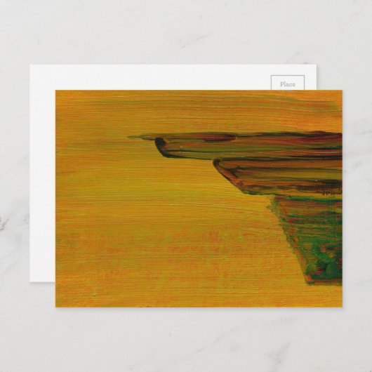 Abstracte gele post Kaart (Voorkant / Achterkant)