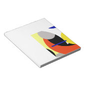 Abstracte gele rode blauwe kunst notitieblok (Schuin)