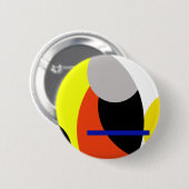 Abstracte gele rode blauwe kunst ronde button 5,7 cm (Voorkant /achterkant)