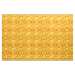 Abstracte gele rozen Kaleidoscoop Stof