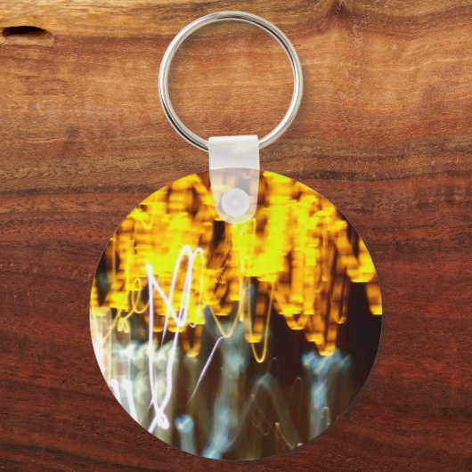 Abstracte gele Sleutelhanger (Voorkant)