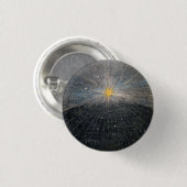 Abstracte Gele Steruitbarsting Mystieke Hemelse Ko Ronde Button 3,2 Cm (Voorkant /achterkant)