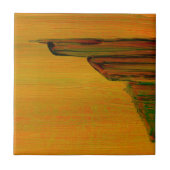 Abstracte gele Tegel Tegeltje (Voorkant)