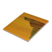 Abstracte gele Tegel Tegeltje (Zijkant)