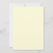 Abstracte gele trouwuitnodiging met rozen kaart (Achterkant)