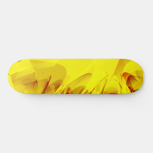 Abstracte Gele Vonk Persoonlijk Skateboard (Horizontaal)