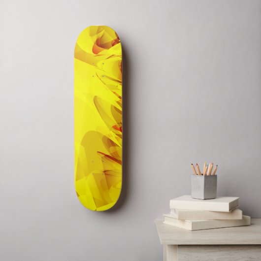 Abstracte Gele Vonk Persoonlijk Skateboard (Muurkunst)