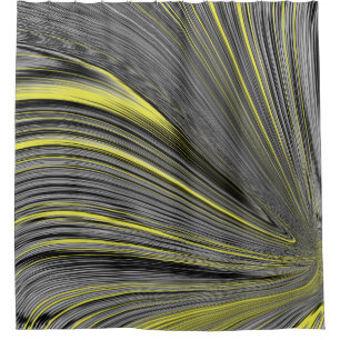 Abstracte gele warp douchegordijn