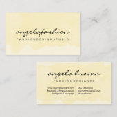 Abstracte gele Waterverf Visitekaartje (Voorkant / Achterkant)