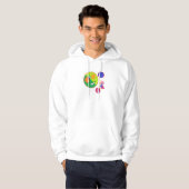 Abstracte Gelukkige Kunst Hoodie (Voorkant volledig)