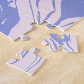 Abstracte gemarmerde kunst in lavender en Blush Pi Legpuzzel (Zijkant)