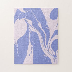 Abstracte gemarmerde kunst in lavender en Blush Pi Legpuzzel
