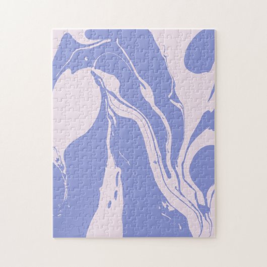 Abstracte gemarmerde kunst in lavender en Blush Pi Legpuzzel (Verticaal)