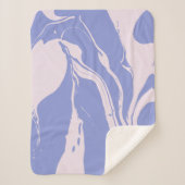 Abstracte gemarmerde kunst in Lavender en Blush Sherpa Deken (Voorkant)