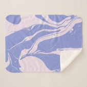 Abstracte gemarmerde kunst in Lavender en Blush Sherpa Deken (Voorkant (horizontaal))