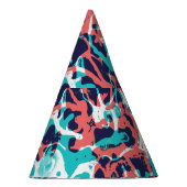 Abstracte gemarmerde papieren kunstachtergrond feesthoedjes (Rechts)