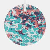 Abstracte gemarmerde papieren kunstachtergrond glas ornament (Voorkant)