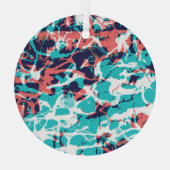 Abstracte gemarmerde papieren kunstachtergrond glas ornament (Achterkant)