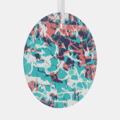 Abstracte gemarmerde papieren kunstachtergrond glas ornament (Voorkant Rechts)