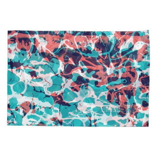 Abstracte gemarmerde papieren kunstachtergrond kussensloop (Achterkant)