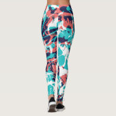 Abstracte gemarmerde papieren kunstachtergrond leggings (Achterkant)