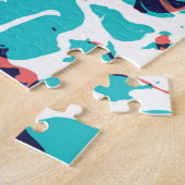 Abstracte gemarmerde papieren kunstachtergrond legpuzzel (Zijkant)