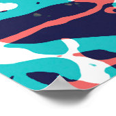 Abstracte gemarmerde papieren kunstachtergrond poster (Hoek)