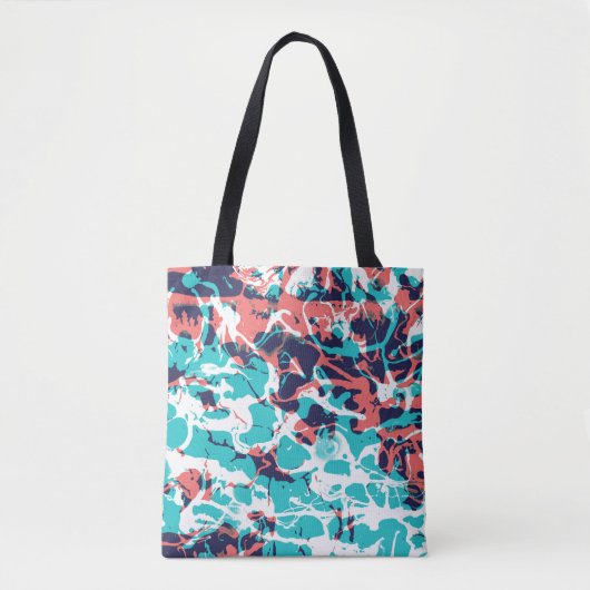 Abstracte gemarmerde papieren kunstachtergrond tote bag (Voorkant)