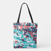 Abstracte gemarmerde papieren kunstachtergrond tote bag (Achterkant)