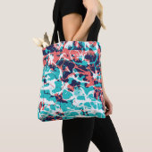 Abstracte gemarmerde papieren kunstachtergrond tote bag (Dichtbij)