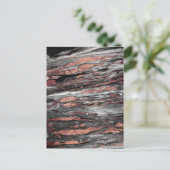 Abstracte gemarmerde verf met matig roos goudverf briefkaart (Staand voorkant)