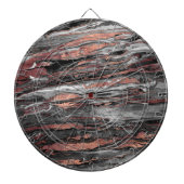 Abstracte gemarmerde verf met matig roos goudverf dartbord (Voorkant)
